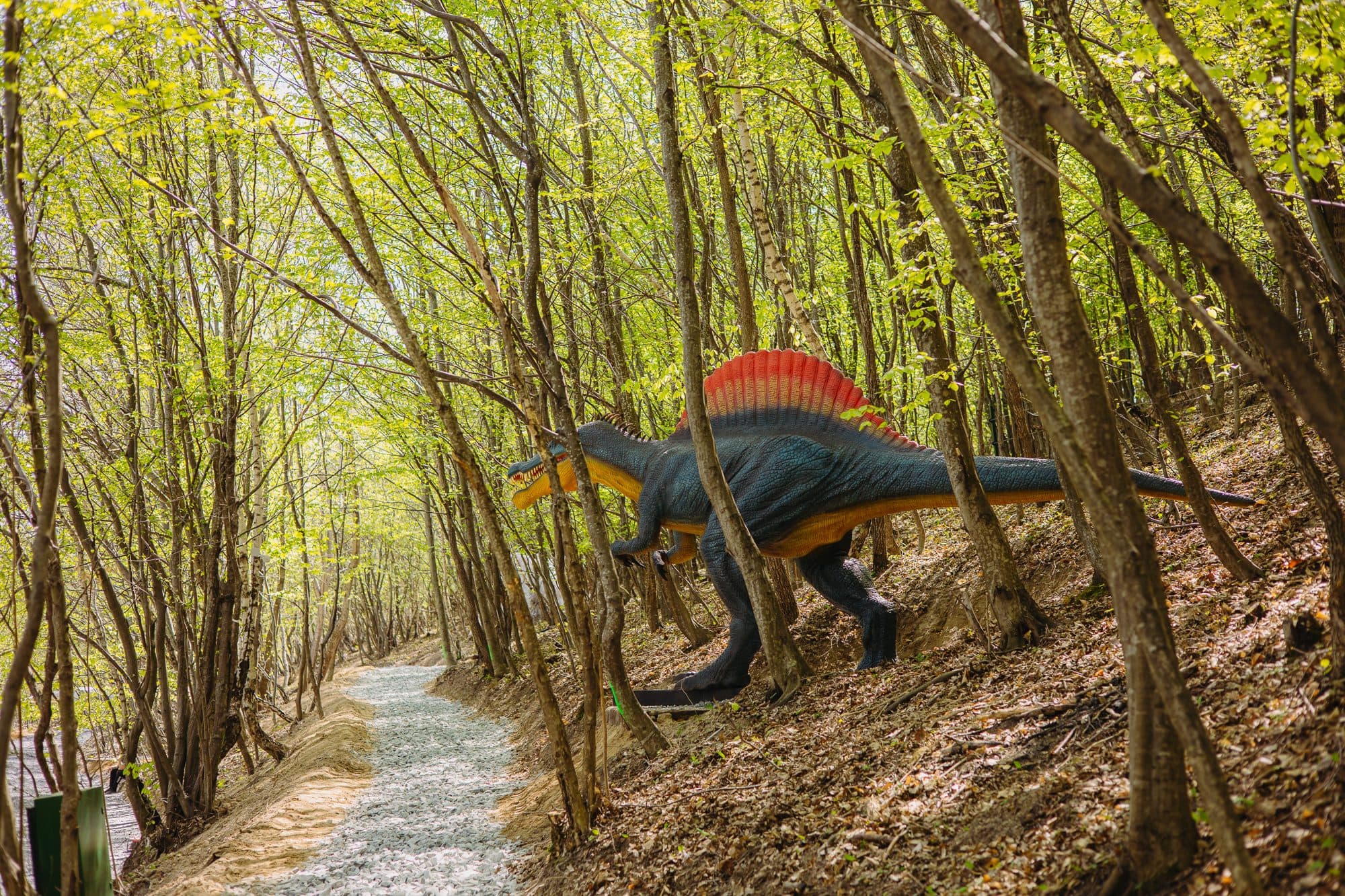 Dinosaurio animatrónico en Dino Land