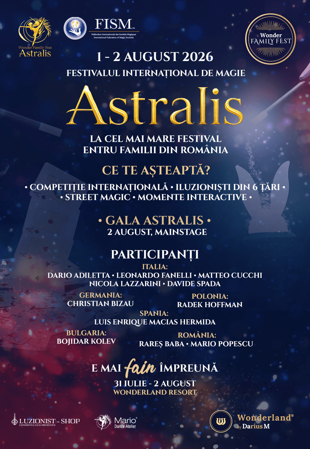 Afișul Festivalului Internațional de Magie ASTRALIS